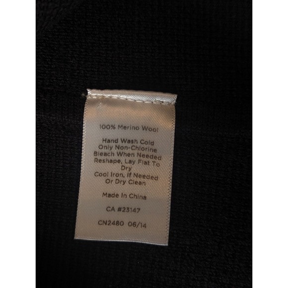 Talbots Sweater Womens Small Merino Wool Cardigan Black Button‎ Up Pockets Soft - Picture 7 of 9